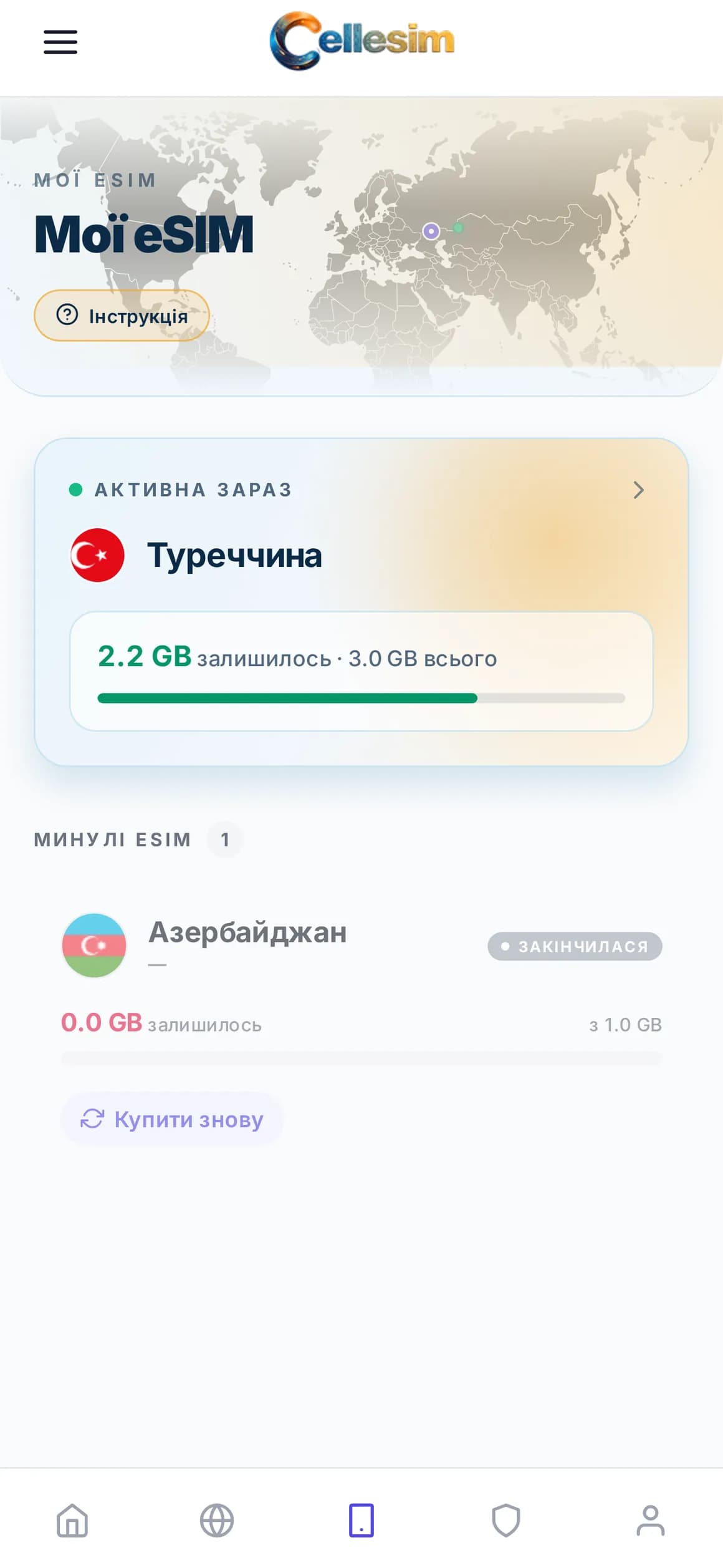 Cellesim · ВИКОРИСТАНО ДАНИХ
