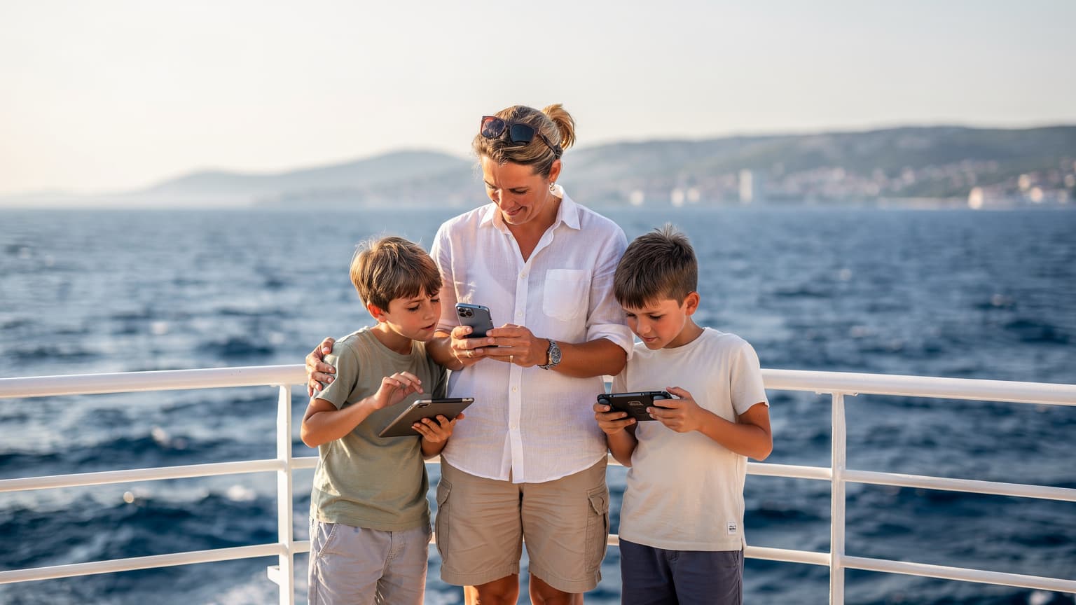 Adria-Kreuzfahrt 2026: eSIM statt teurem Satelliten, auch mit Kids online bleiben
