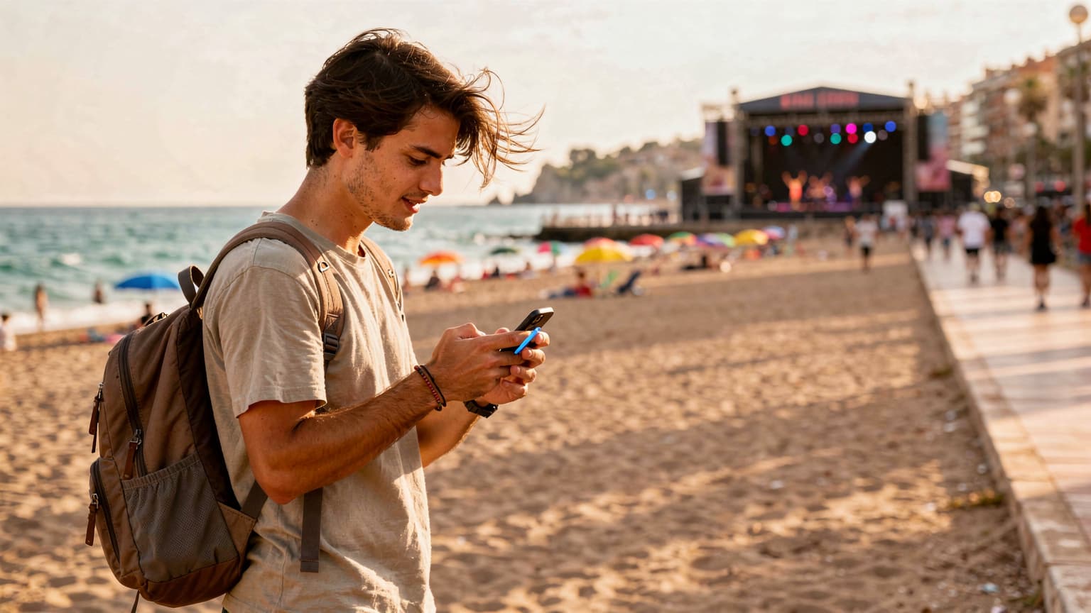 Verano 2026: Tu eSIM para España, Playas y Festivales (Por Menos de €30)