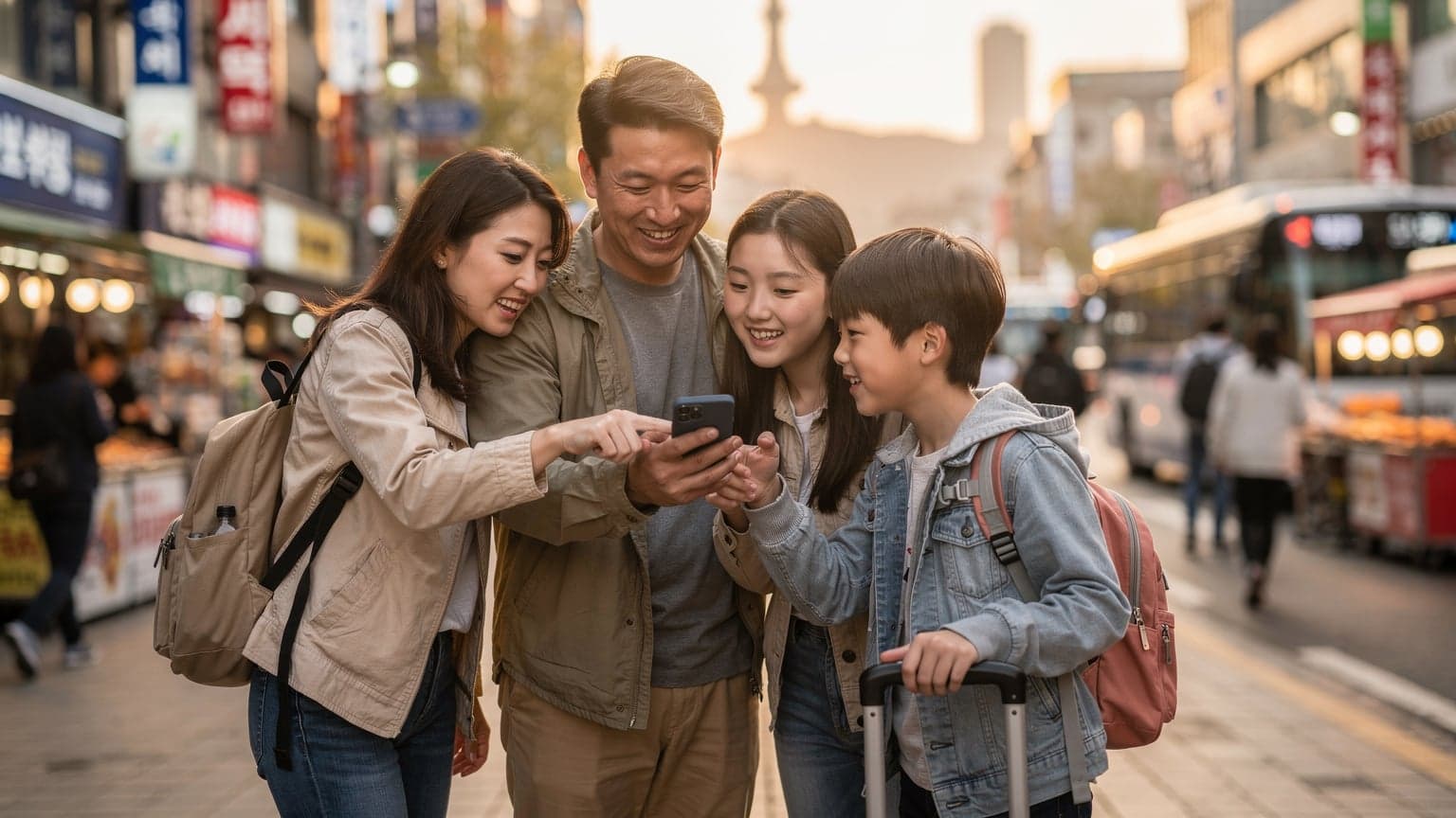 3泊4日ソウル家族旅行、韓国eSIMでデータ無制限を最安で!2026年賢い通信術