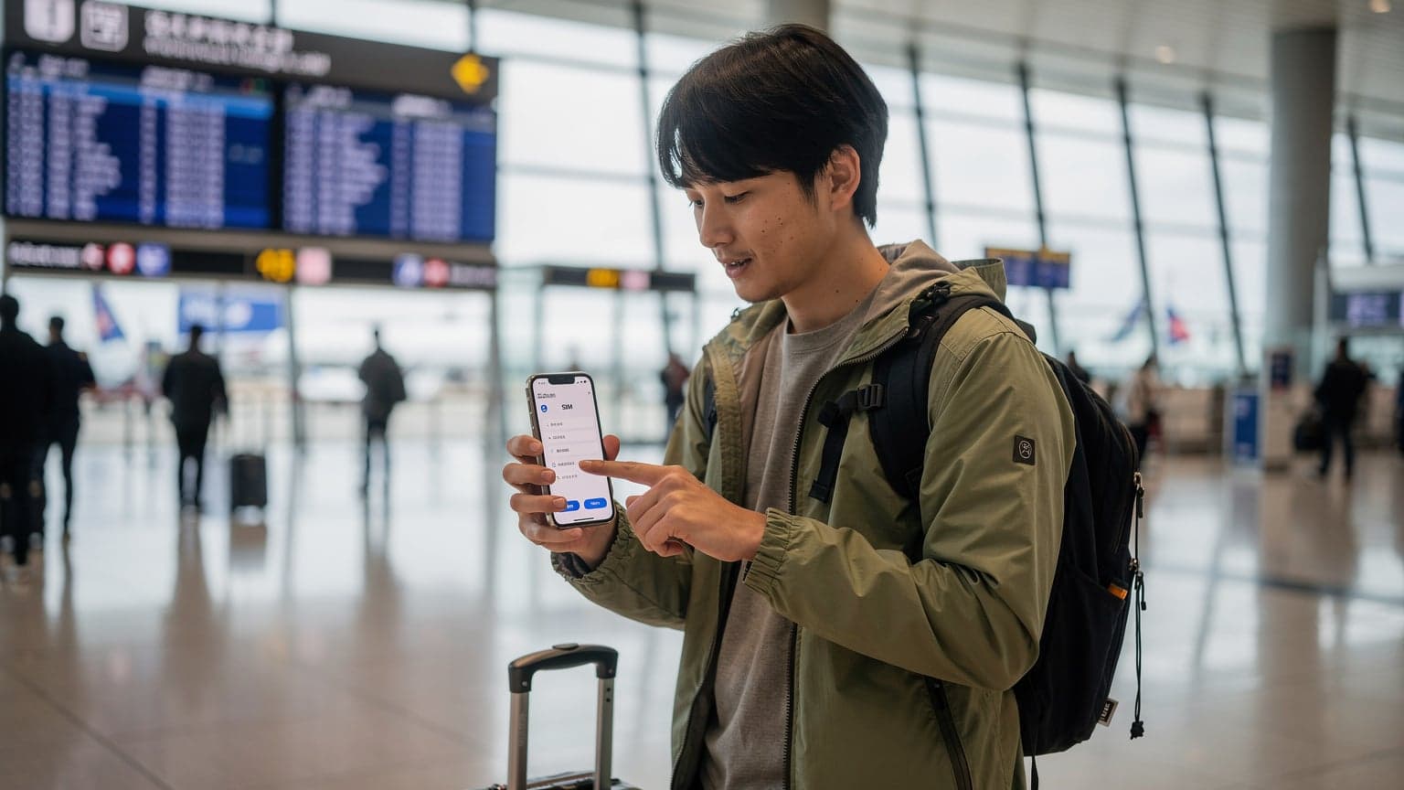 iPhoneユーザー必見!海外旅行前のeSIM切り替え完全ガイド2026