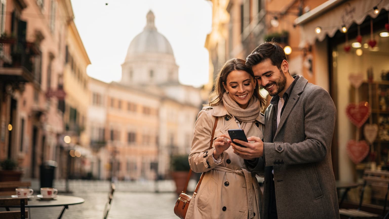 2026年バレンタインはイタリアで!カップル向けロマンチック旅プランと失敗しないeSIM準備ガイド