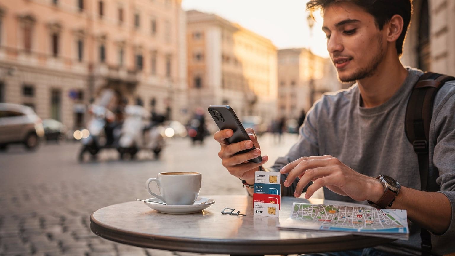 eSIM vs. Chip Local em Itália: A Batalha da Conexão para 2026