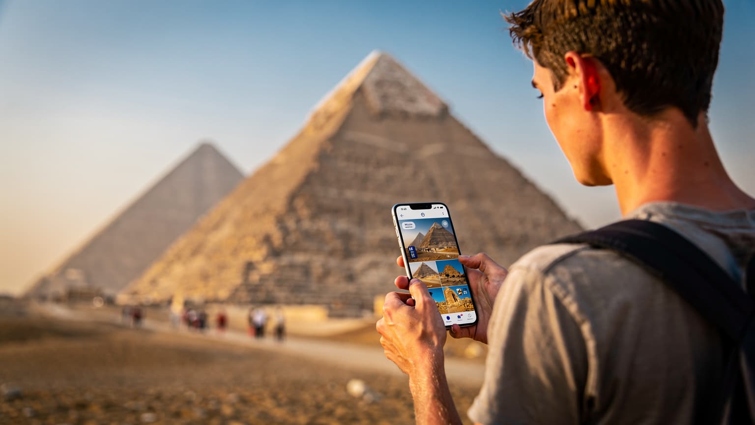 Sådan Bruger Du Dit eSIM til at Dele Billeder fra Egyptens Pyramider