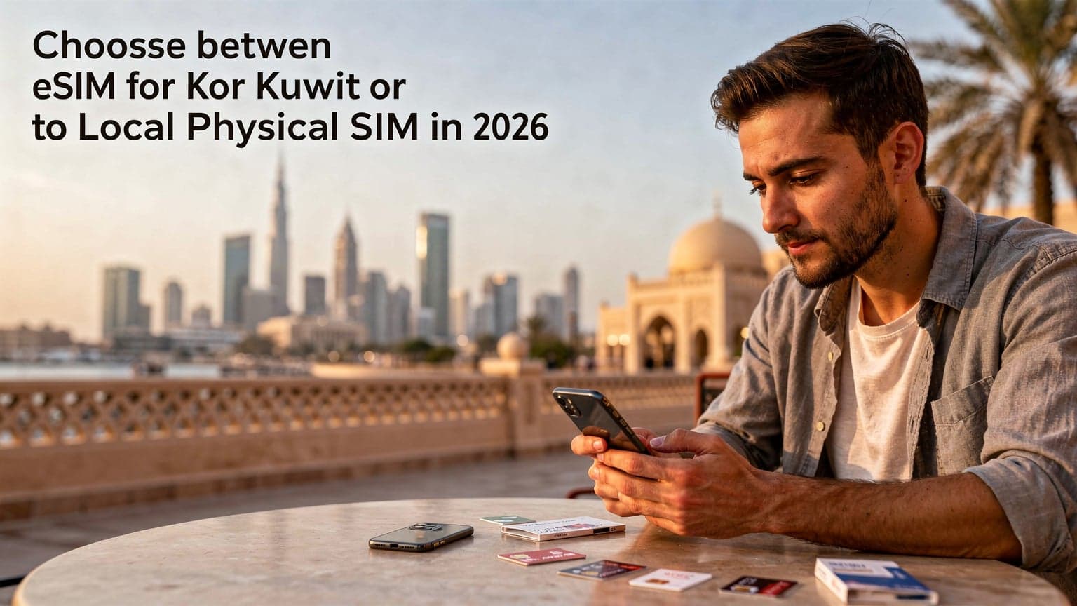 eSIM לכווית או סים מקומי: מה הבחירה הנכונה למטייל ב-2026?