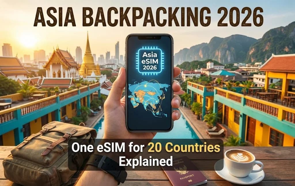 Du lịch bụi Châu Á 2026: Một eSIM cho 20 quốc gia – Giải thích chi tiết