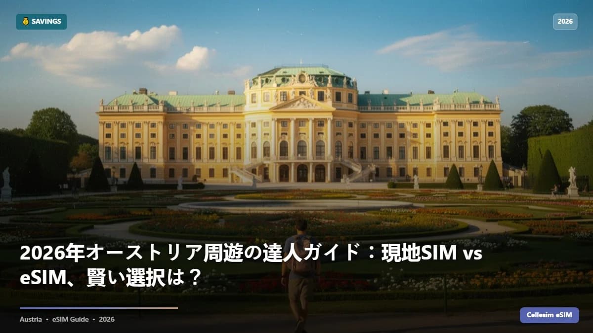 2026年オーストリア周遊の達人ガイド:現地SIM vs eSIM、賢い選択は?