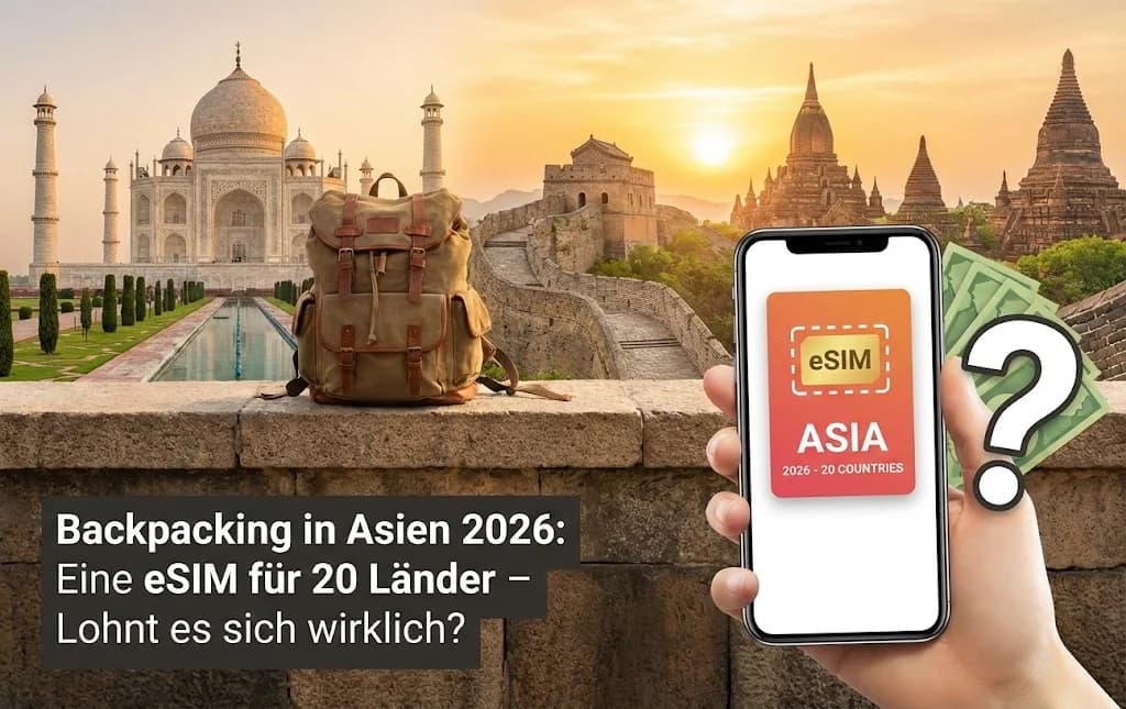Backpacking in Asien 2026: Eine eSIM für 20 Länder , Lohnt es sich wirklich?