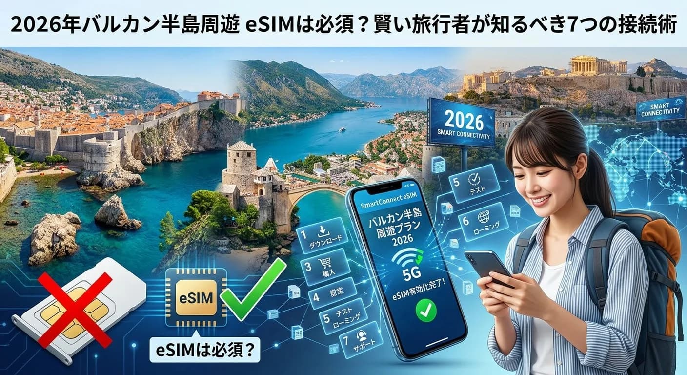 2026年バルカン半島周遊 eSIMは必須?賢い旅行者が知るべき7つの接続術