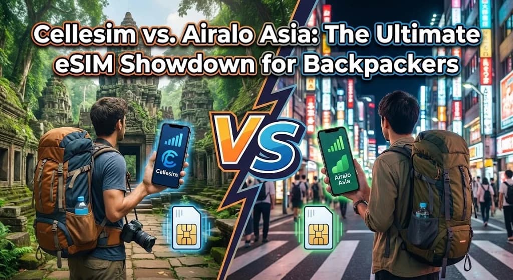 Cellesim vs. Airalo Asia: The Ultimate eSIM Showdown for Backpackers