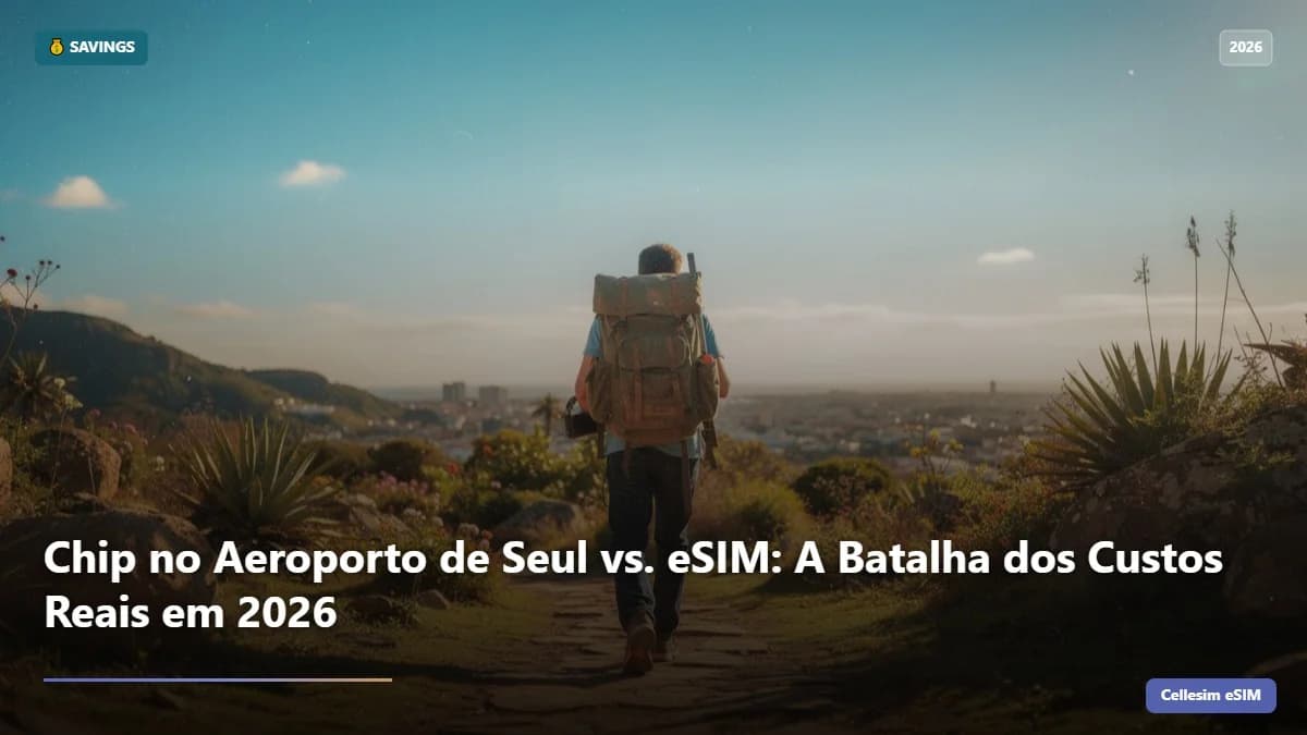 Chip no Aeroporto de Seul vs. eSIM: A Batalha dos Custos Reais em 2026