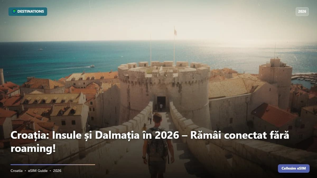 Croația: Insule și Dalmația în 2026 – Rămâi conectat fără roaming!