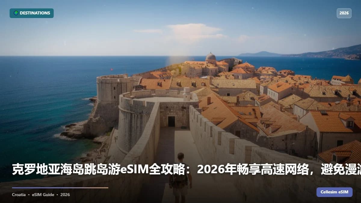 克罗地亚海岛跳岛游eSIM全攻略:2026年畅享高速网络,避免漫游陷阱!