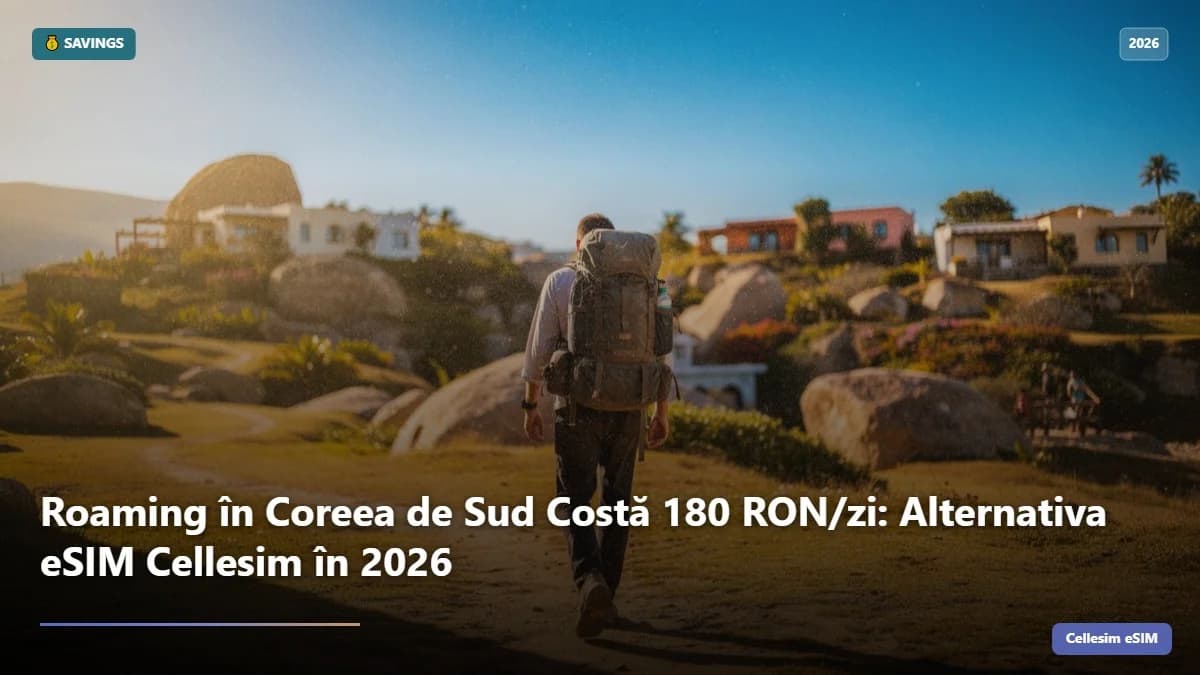 Roaming în Coreea de Sud Costă 180 RON/zi: Alternativa eSIM Cellesim în 2026