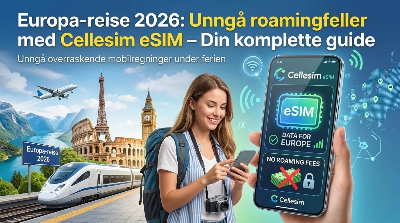 Europa-reise 2026: Unngå roamingfeller med Cellesim eSIM – Din komplette guide