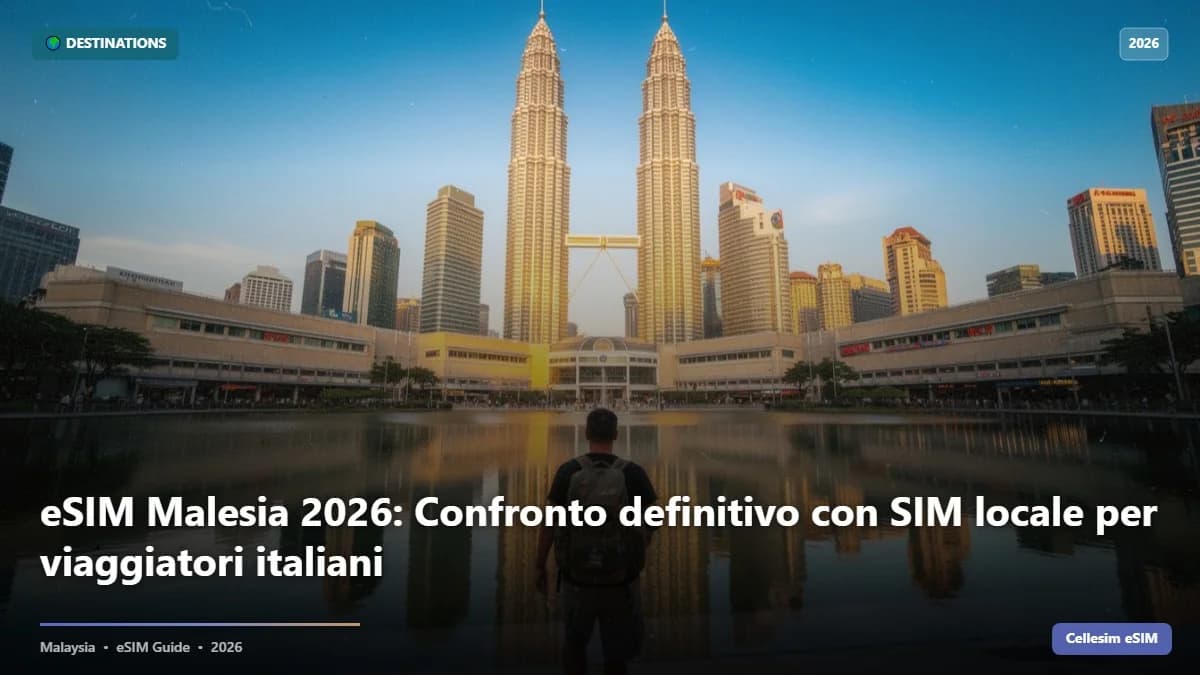 eSIM Malesia 2026: Confronto definitivo con SIM locale per viaggiatori italiani