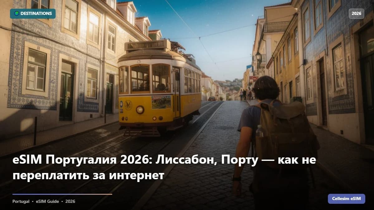 eSIM Португалия 2026: Лиссабон, Порту — как не переплатить за интернет
