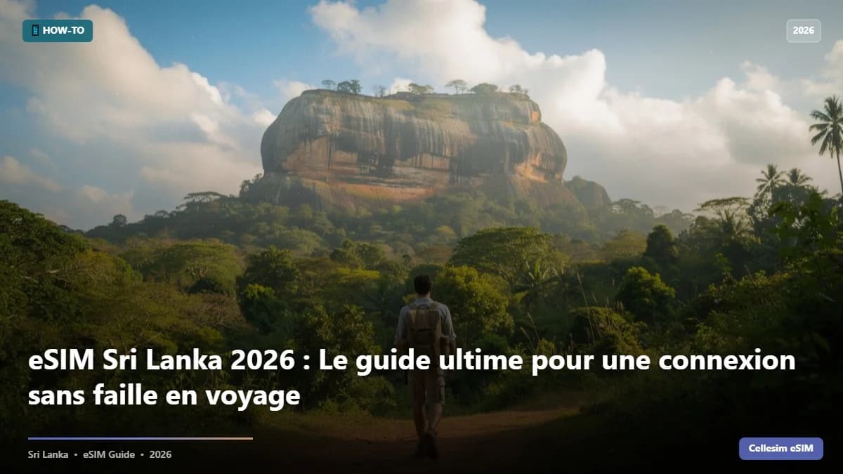 eSIM Sri Lanka 2026 : Le guide ultime pour une connexion sans faille en voyage