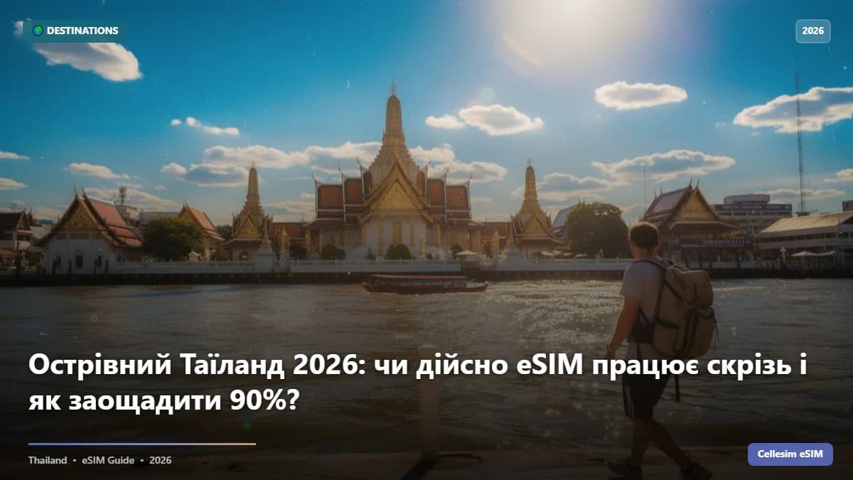 Острівний Таїланд 2026: чи дійсно eSIM працює скрізь і як заощадити 90%?