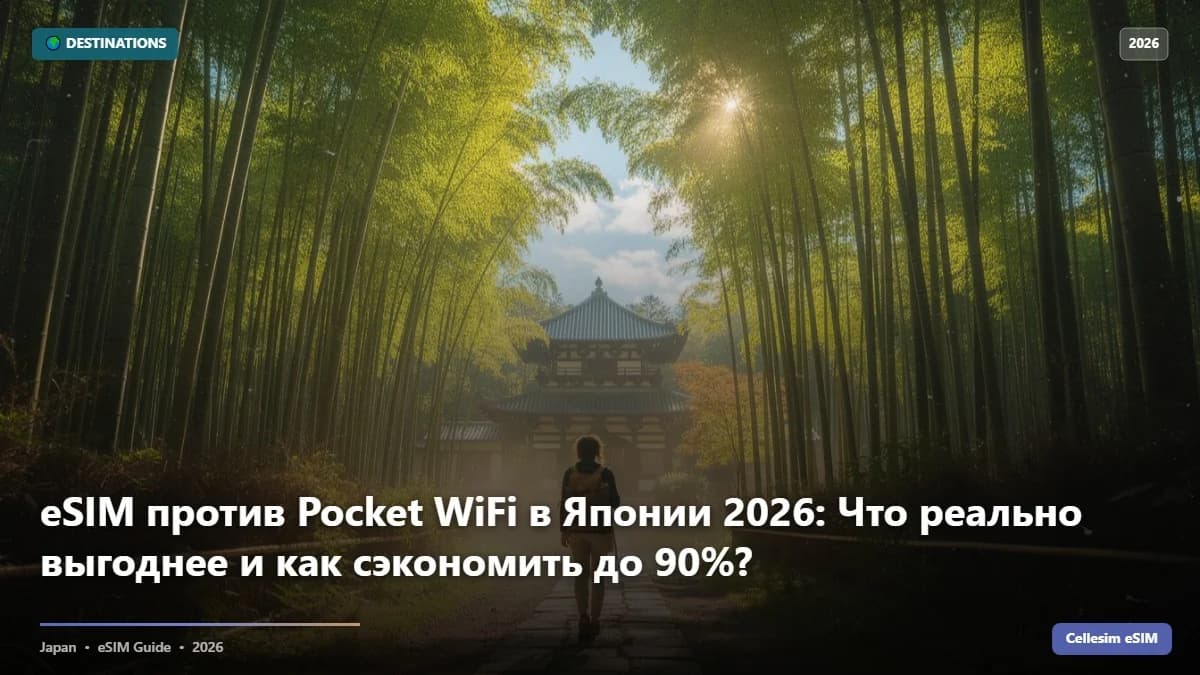 eSIM против Pocket WiFi в Японии 2026: Что реально выгоднее и как сэкономить до 90%?