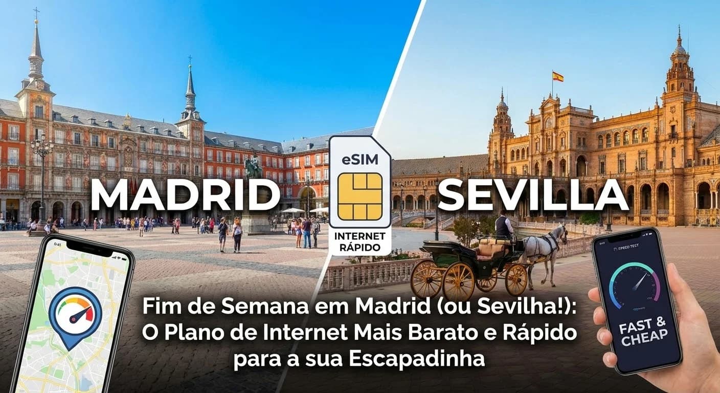 Fim de Semana em Madri (ou Sevilha!): O Plano de Internet Mais Barato e Rápido para Sua Escapada