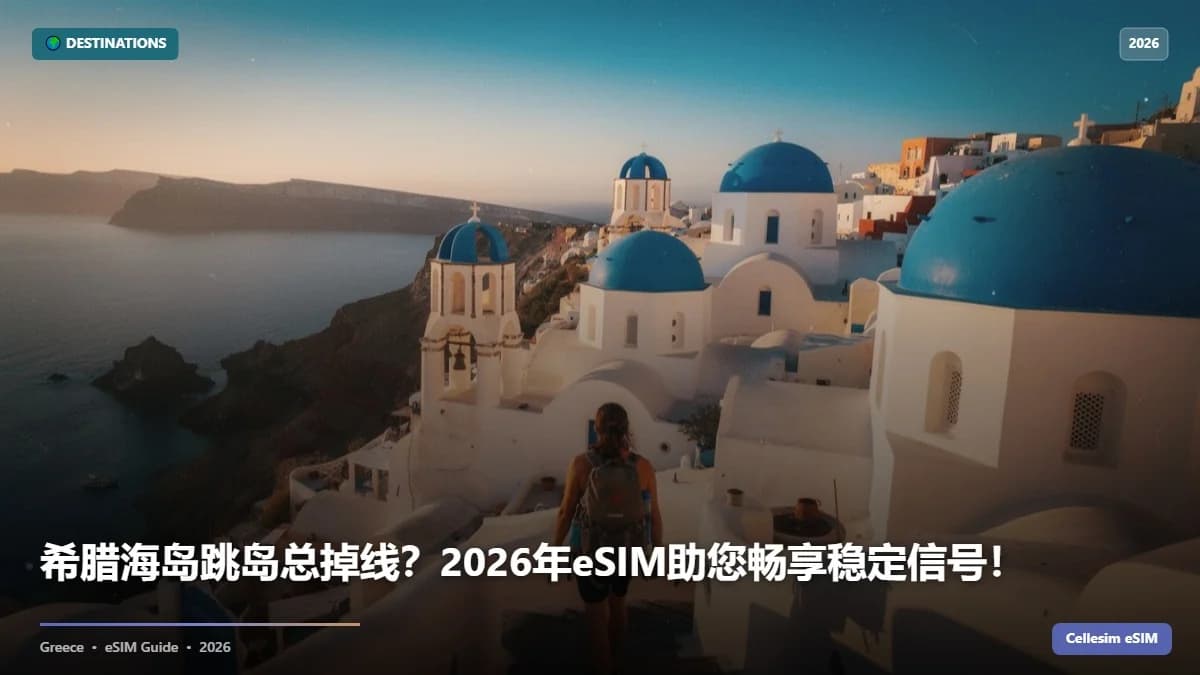 希腊海岛跳岛总掉线?2026年eSIM助您畅享稳定信号!