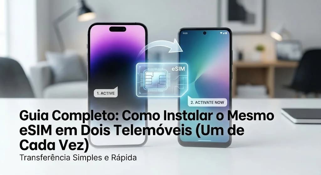 Guia Completo: Como Instalar o Mesmo eSIM em Dois Celulares (Um de Cada Vez)