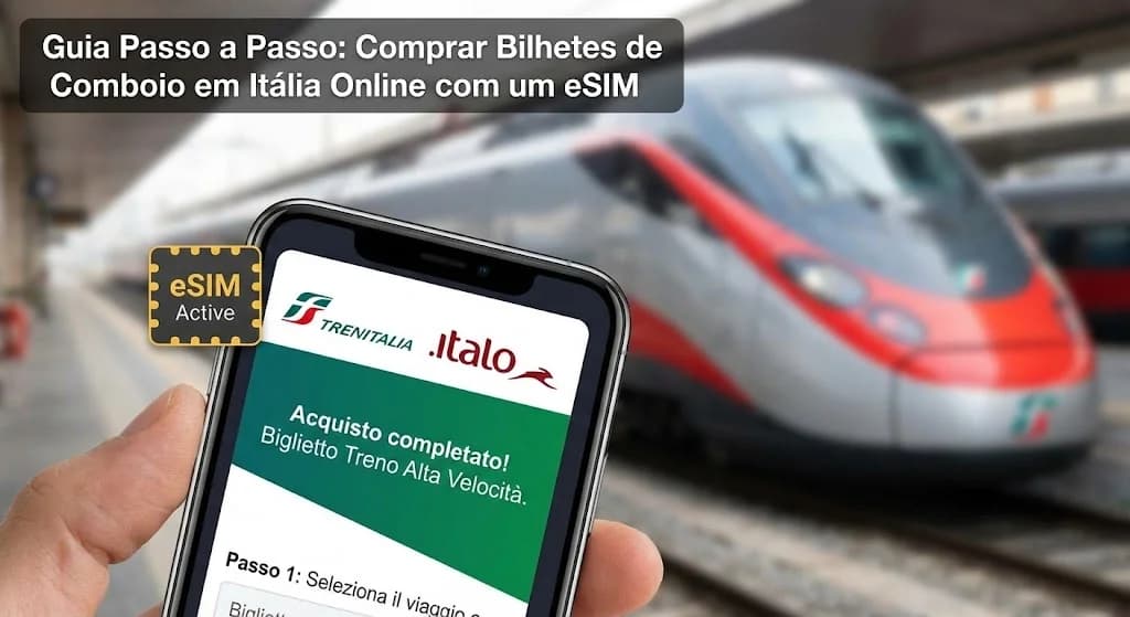 Guia Passo a Passo: Comprar Passagens de Trem na Itália Online com um eSIM