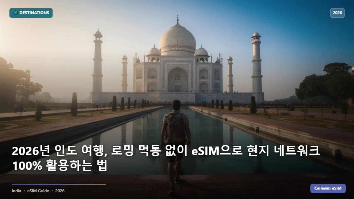 2026년 인도 여행, 로밍 먹통 없이 eSIM으로 현지 네트워크 100% 활용하는 법