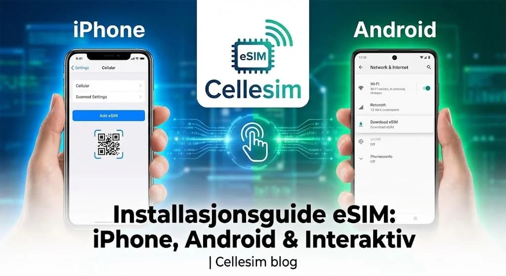 Installasjonsguide eSIM: iPhone, Android & Interaktiv | Cellesim