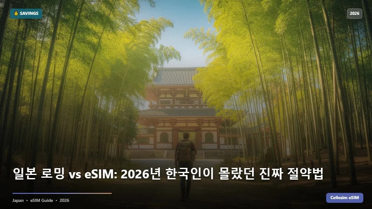 일본 로밍 vs eSIM: 2026년 한국인이 몰랐던 진짜 절약법