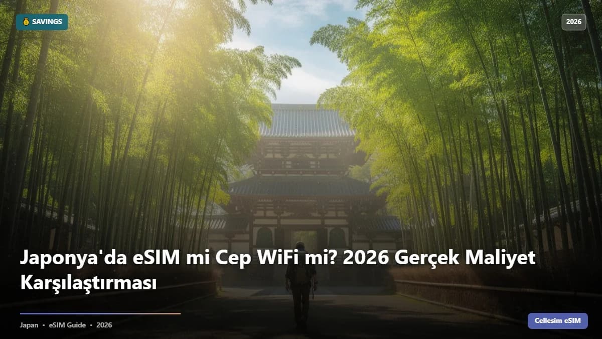 Japonya'da eSIM mi Cep WiFi mi? 2026 Gerçek Maliyet Karşılaştırması