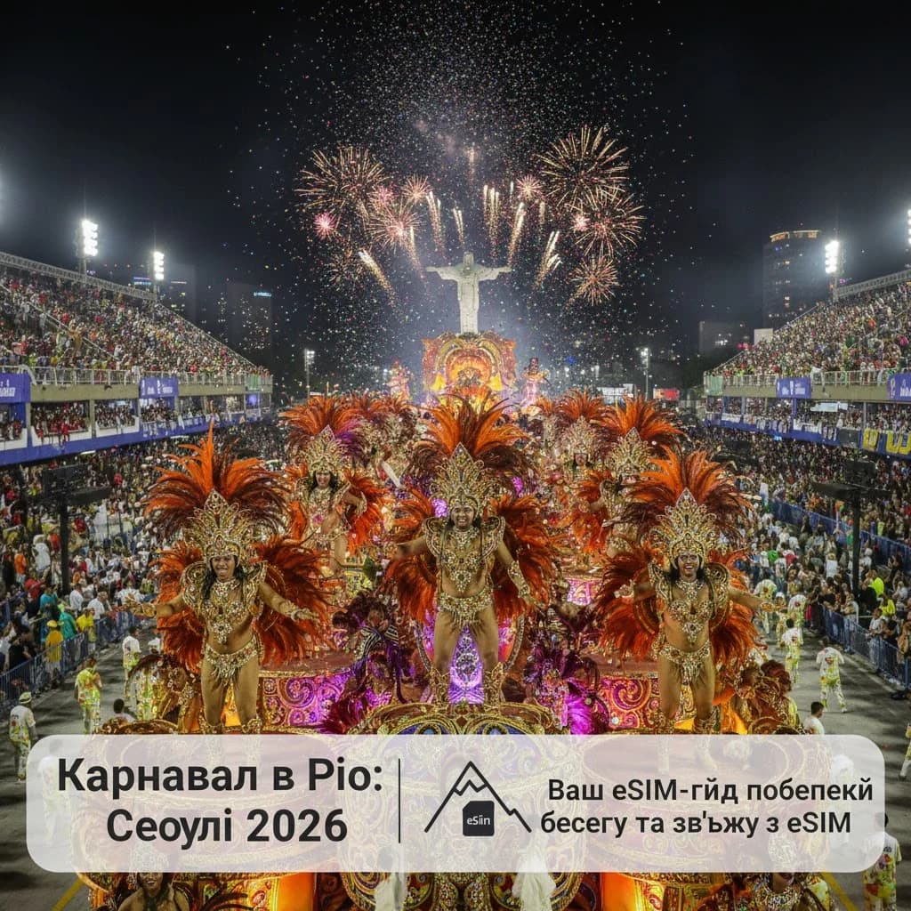 Карнавал в Ріо 2026: Ваш повний гід з безпеки та зв'язку з eSIM