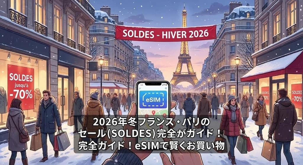 2026年冬フランス・パリのセール(SOLDES)完全ガイド!eSIMで賢くお買い物