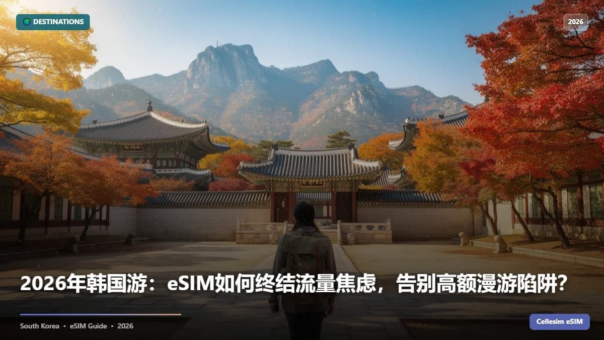 2026年韩国游:eSIM如何终结流量焦虑,告别高额漫游陷阱?
