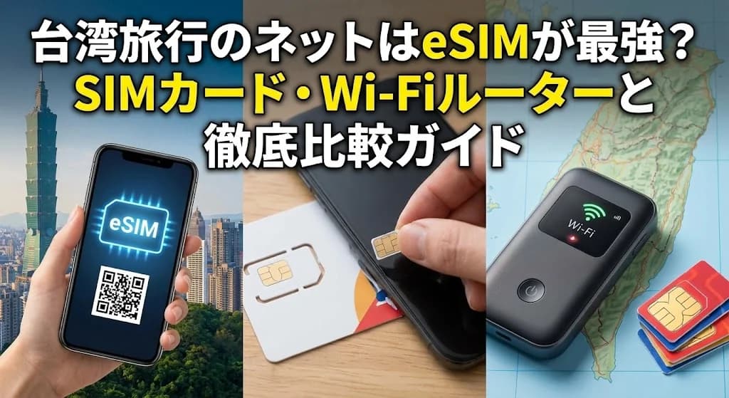 台湾旅行のネットはeSIMが最強?SIMカード・Wi-Fiルーターと徹底比較ガイド