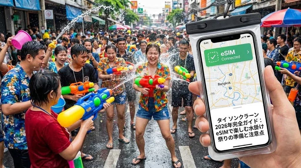 2026泰国泼水节终极网络攻略:如何用eSIM在曼谷和清迈畅玩不断线