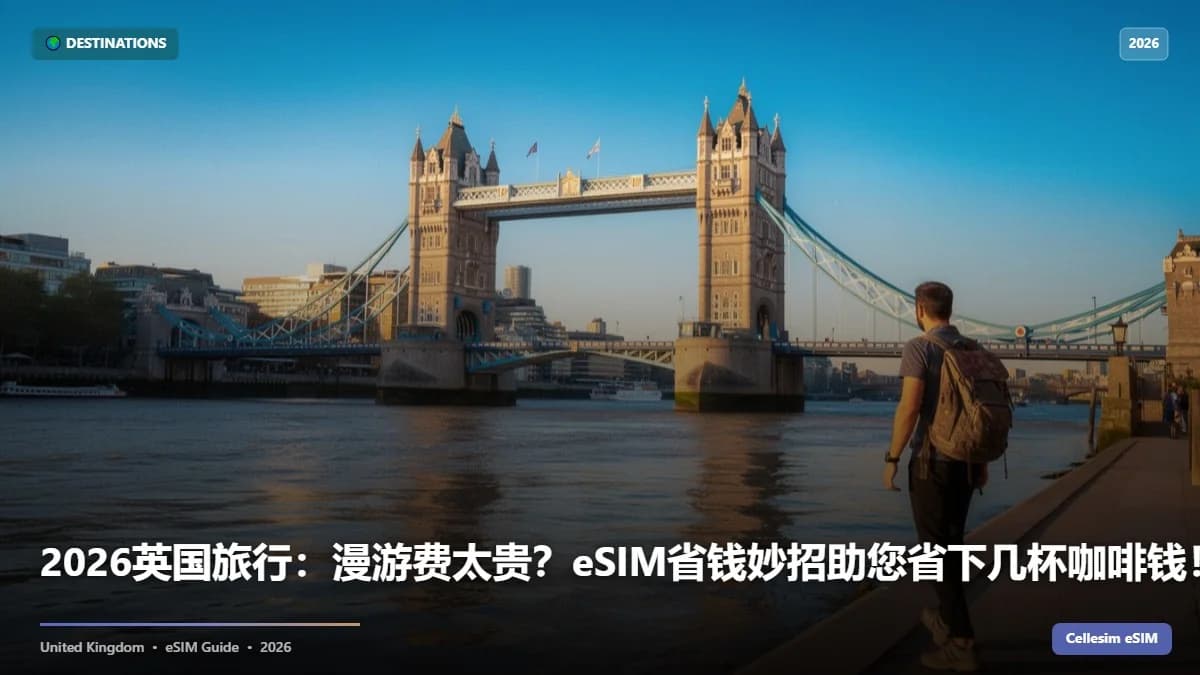 2026英国旅行:漫游费太贵?eSIM省钱妙招助您省下几杯咖啡钱!
