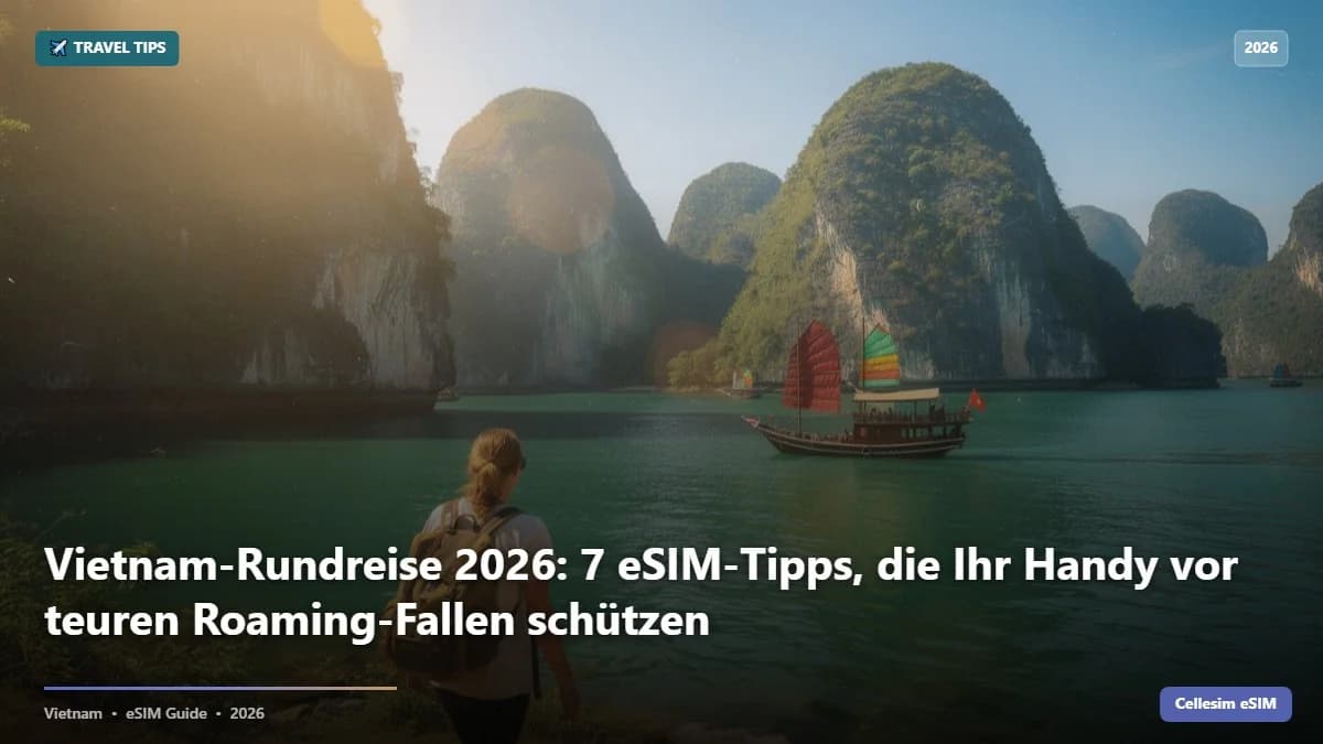 Vietnam-Rundreise 2026: 7 eSIM-Tipps, die Ihr Handy vor teuren Roaming-Fallen schützen